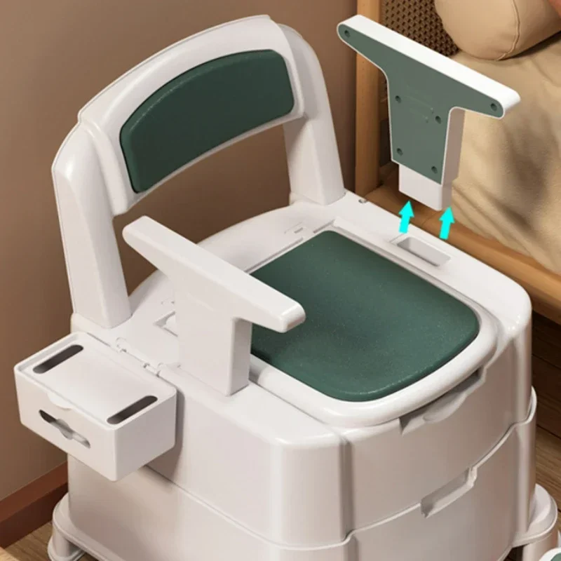 

Home Portable Toilet: Sealed Deodorized Bucket, Armrest Sofa Chair, Elderly and Pregnant Use, High Load Capacity.