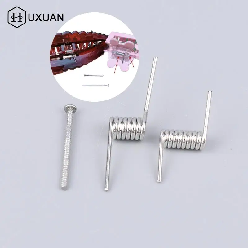 4pcs/set Small Large Hair Jaw Clips Special Accessories Steel Torsion Spring And Spring Pin
