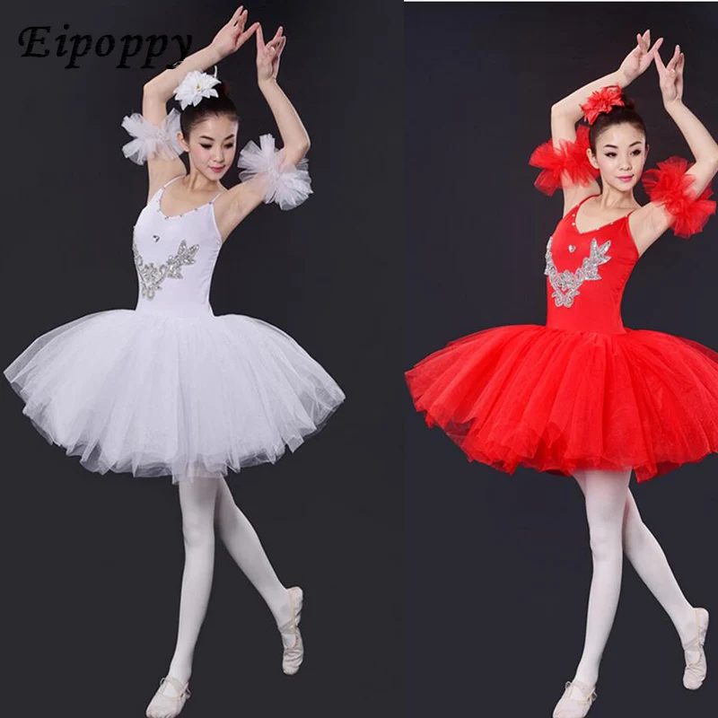 大人のためのプロのツランバレエスカート,バレエドレス,青,赤,黒