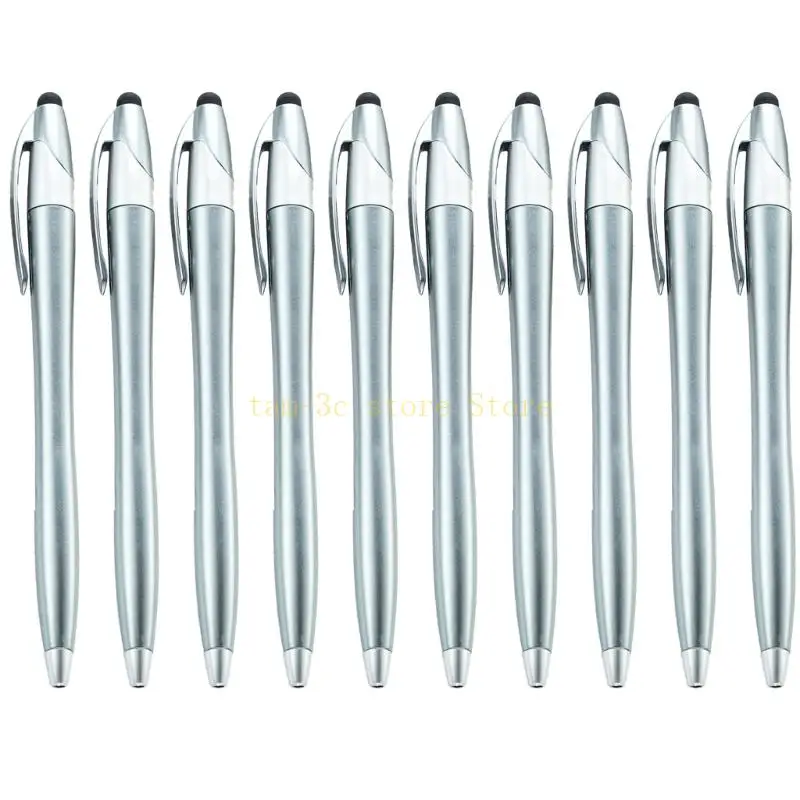 10 ชิ้น 2-in-1 ปากกาลูกลื่นพร้อมปลายสไตลัส,ปากกาสัมผัสหน้าจอ D0UA