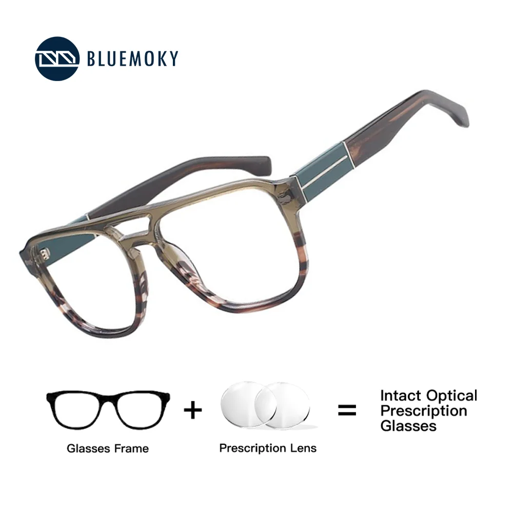 

BLUEMOKY Handmade Acetate Aviator Prescription Glasses Pilot Photochromic Eyewear Progressive Eyeglasses for Unisex