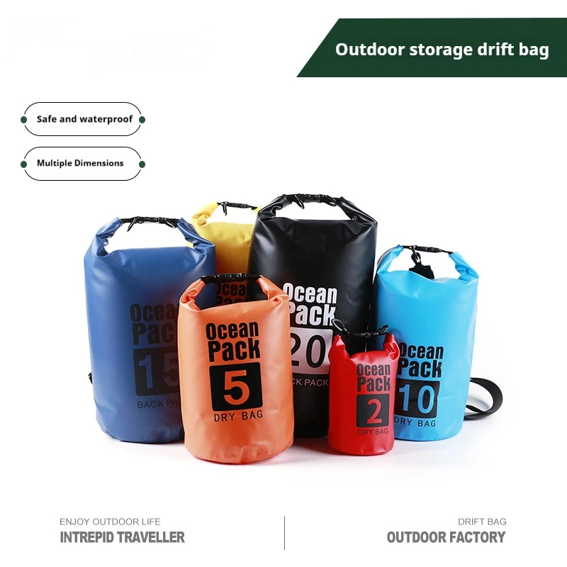 

Waterproof Bucket Bag One Shoulder Double Drifting Outdoor Swimming Floating Dry Bag Swimming Storage Mountaineering Bag