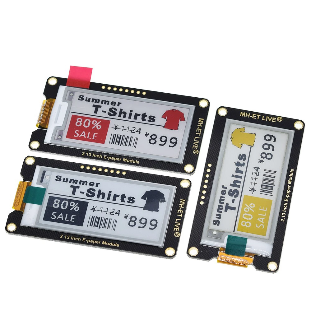 

TZT 2.13" 2.13 Inch Epaper Module E-paper E-Ink EInk Display Screen SPI Support For Arduino UNO STM32 Raspberry PI ESP32