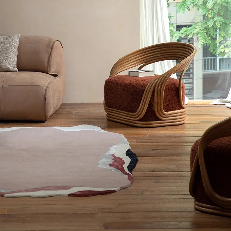 

Single sofa chair rattan chair plant rattan ins balcony recliner backrest lazy rattan chair home leisure Nordic