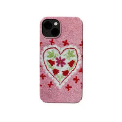 Love Pattern Retro Art Phone Case for IPhone 16 PLUS 15 14 13 Pro Max 12 MINI 11 Pro 15 Plus Protection Ultra Thin Acrylic Cover