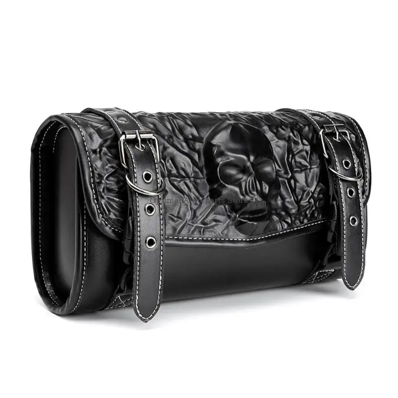

Universal PU Motorcycle Handlebar Roll Bag Spacious Interior For Tools Essential
