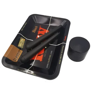 Bandeja de rolamento de metal 18x12.5cm 40mm moedor pequeno com tubos de armazenamento kit 7x5 10 principais vendas bandeja de raw - №10