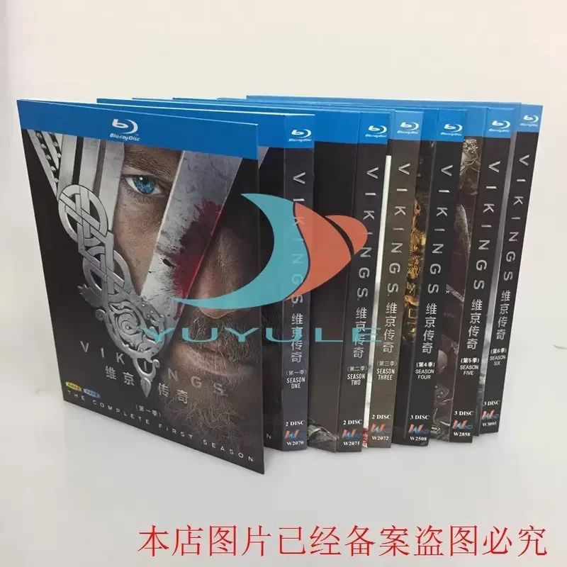 BD Blu-ray American TV Series Vikings Season 1-6 Complete 15 Discs High Definition Disc Box