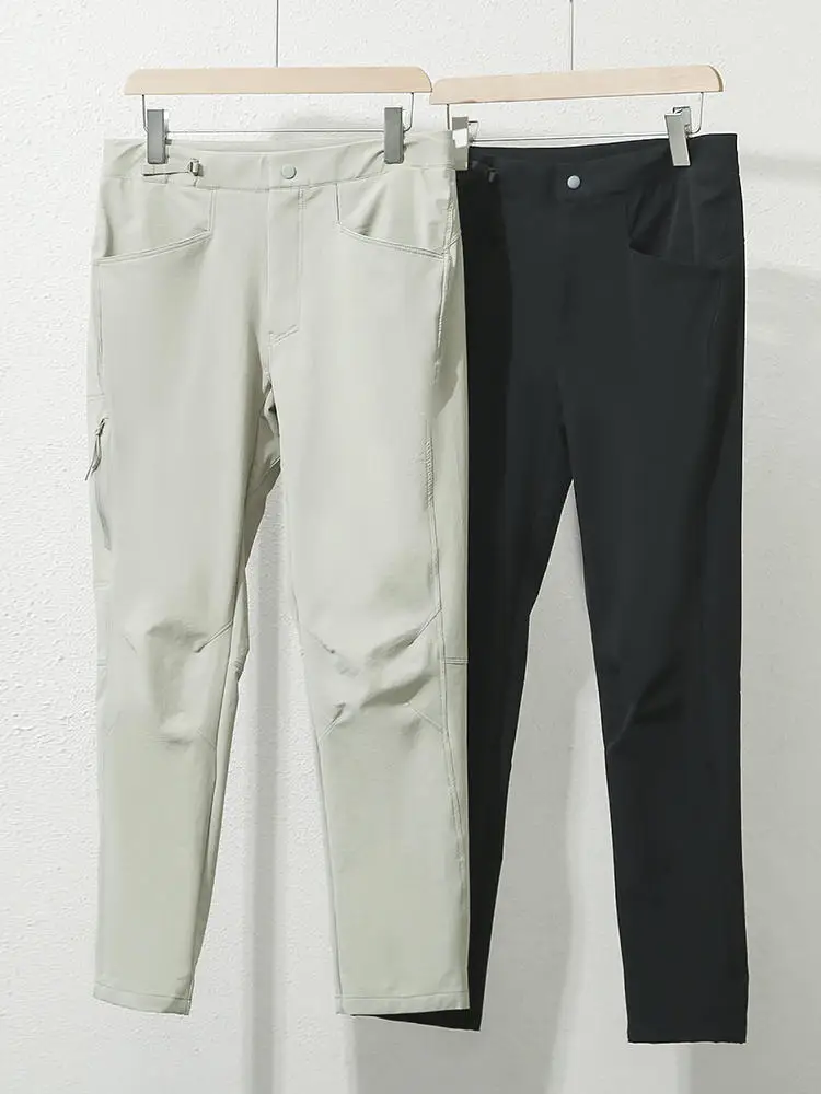 

High Elastic Outdoor Sports Men's Long Pants 3D Tailoring Lightweight Qui Dry Waterproof Spring Autumn Busin Casual Sle