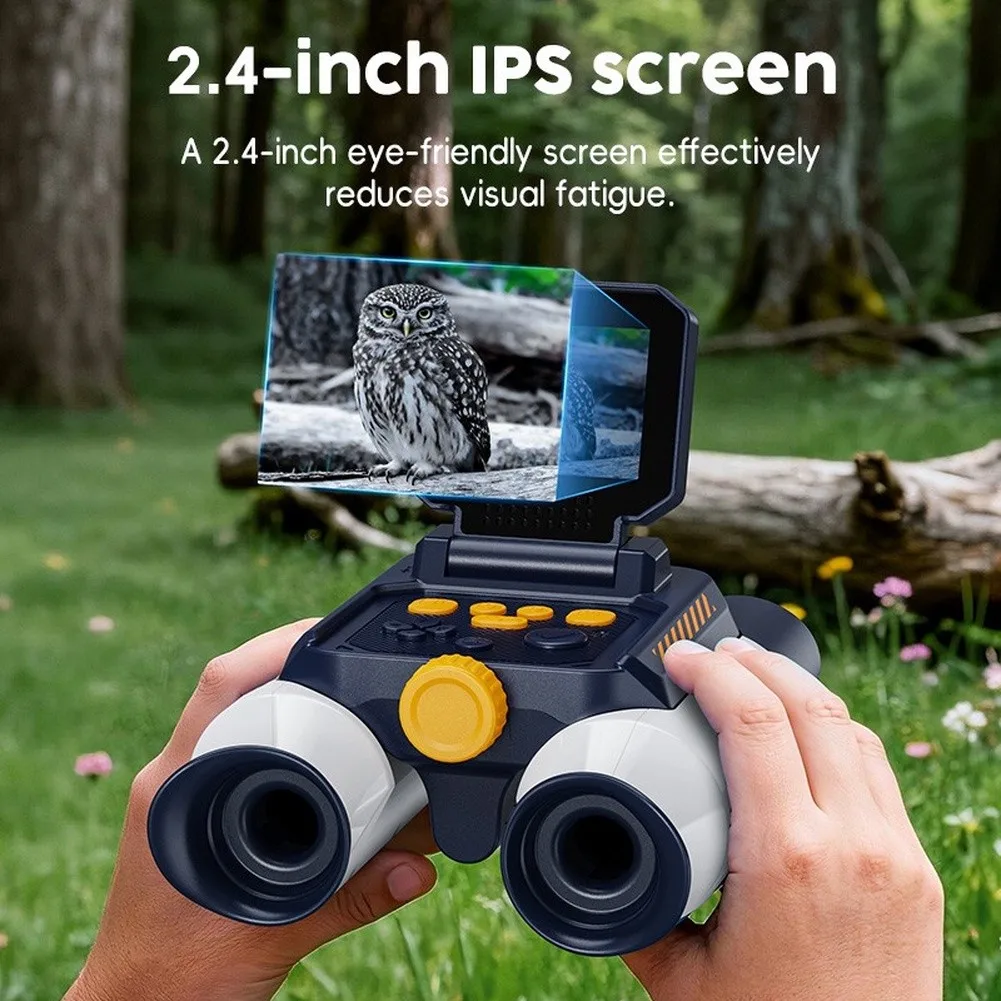 Compact Binoculars Camera For Zoom 2.4 Inch IPS Screen 48MP Still Images 1080P Video 25m For Travel Enthusiasts Children Gifts