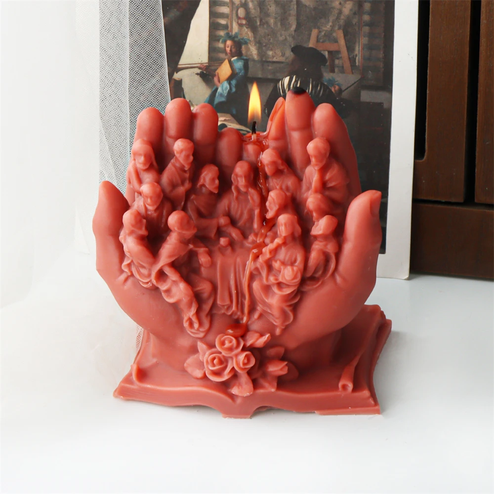 nativity scene jesus in hand resin casting silicone mold for home decor handcrafted art molds