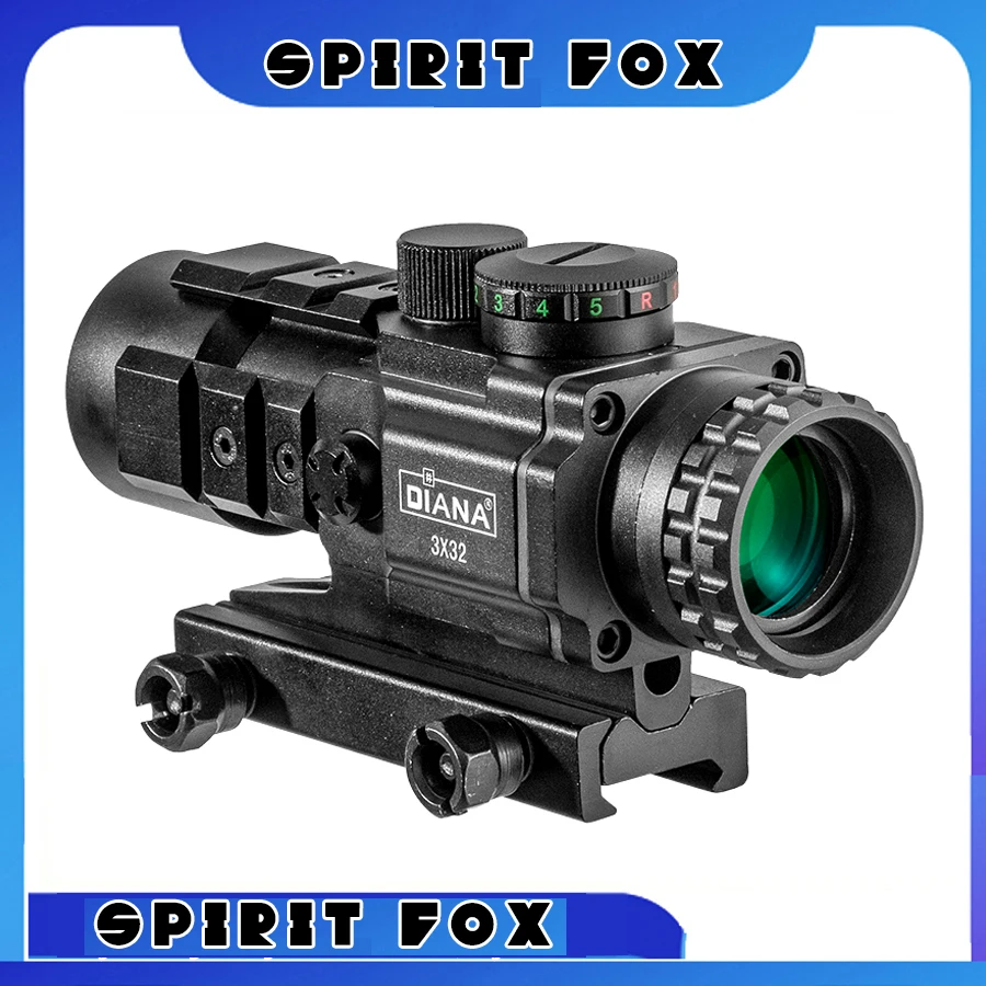 

Spirit Fox-3X32 Conch sight, chicken-eating telescope, optical sight, 3x magnification, outdoor hunting mirror
