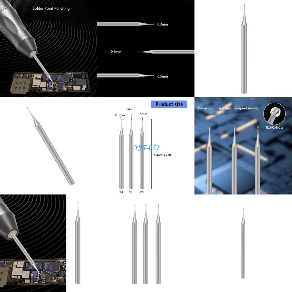

E15A Layer Plate Steel Main Board Welding Point Polishing Head for Mainboard Middle Layer Grinding Head Metalwork Tool