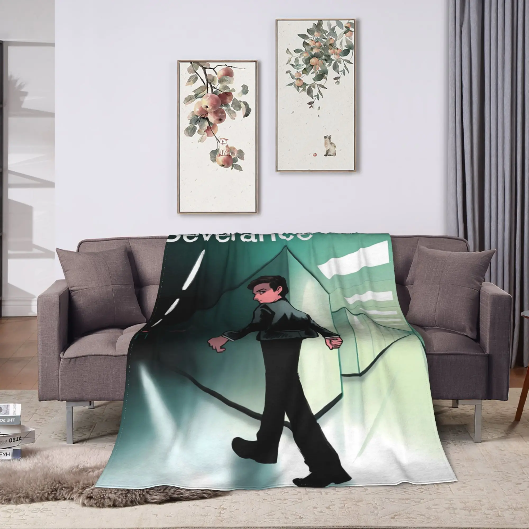 lumon industries severance Tv  Flannel Blanket Soft Throw Blanket for Bedroom Decorative Street Trend Bedspread Sofa Bed Cover