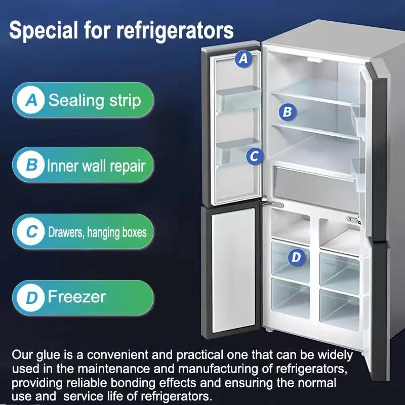 LOOLIFL High-Strength Refrigerator Welding Adhesive Universal Transparent Instant Super Adhesive for Seamless Repair Oily Surfac