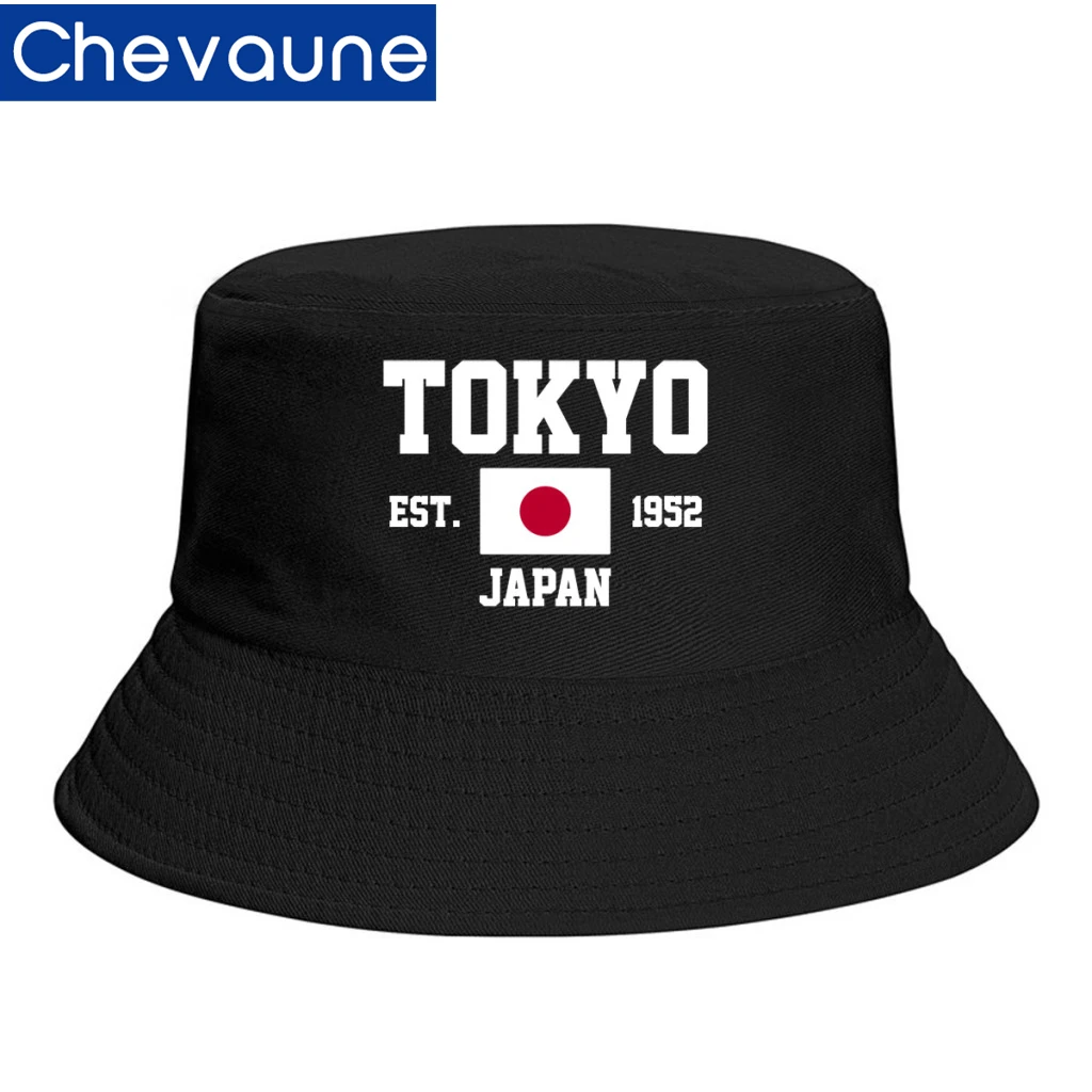 

High Quality Bucket Hats Japan EST.1952 Tokyo Emblem Flag Sun Shade Cool Outdoor Summer Fisherman Travel Sports Caps Fishing Hat