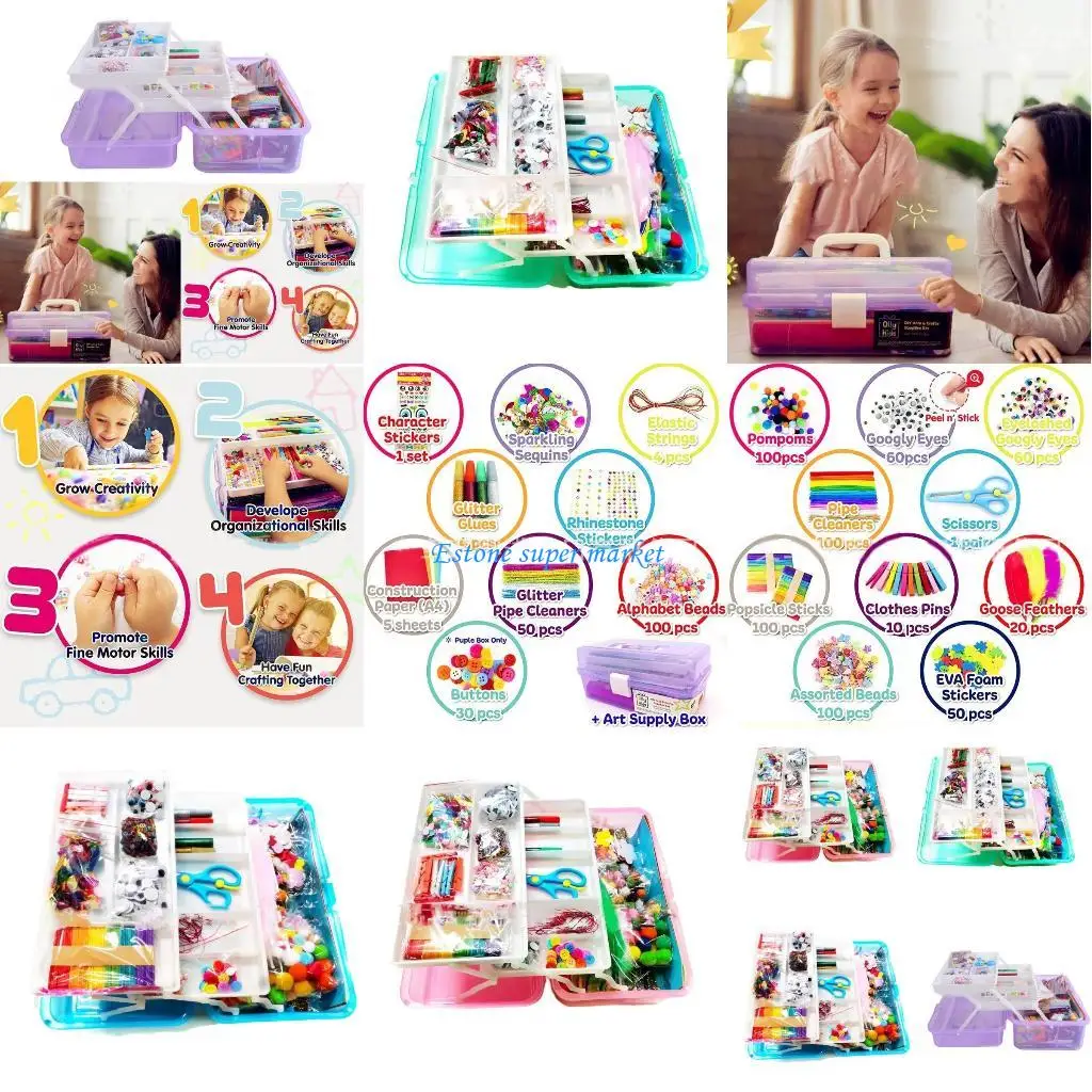 090B conjunto accesorios DIY artes y manualidades regalo Pascua para niñas 5 a 12 años haz tu artesanía, regalos