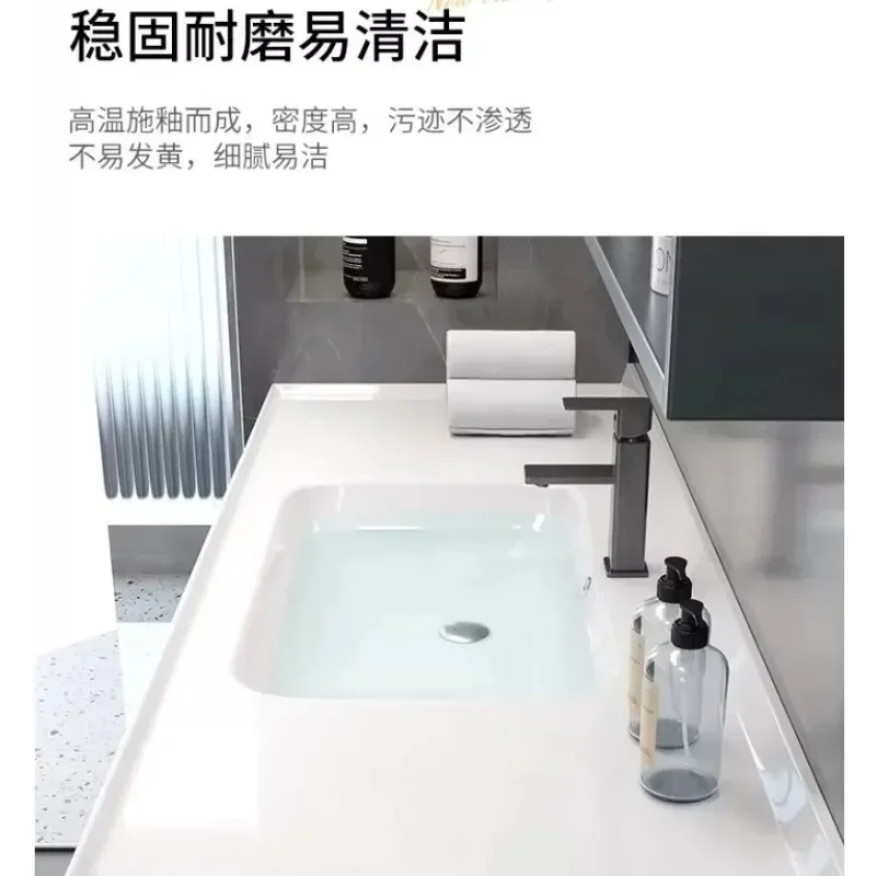 DSA-  -ceramic Integrated Basin Oak Smart Bathroom Cabinet Combination Floor-to-ceiling Toilet Sink Cabinet
