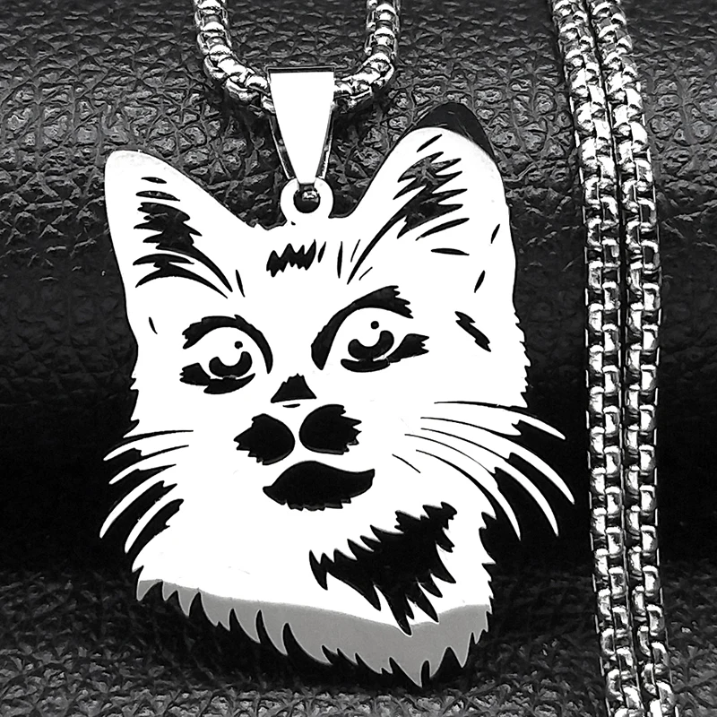 Schöne Katze Kätzchen Kopf Anhänger Halskette Für Frauen Männer Edelstahl Gold Silber Farbe Tier Unsere Familie Kette Schmuck Geschenke