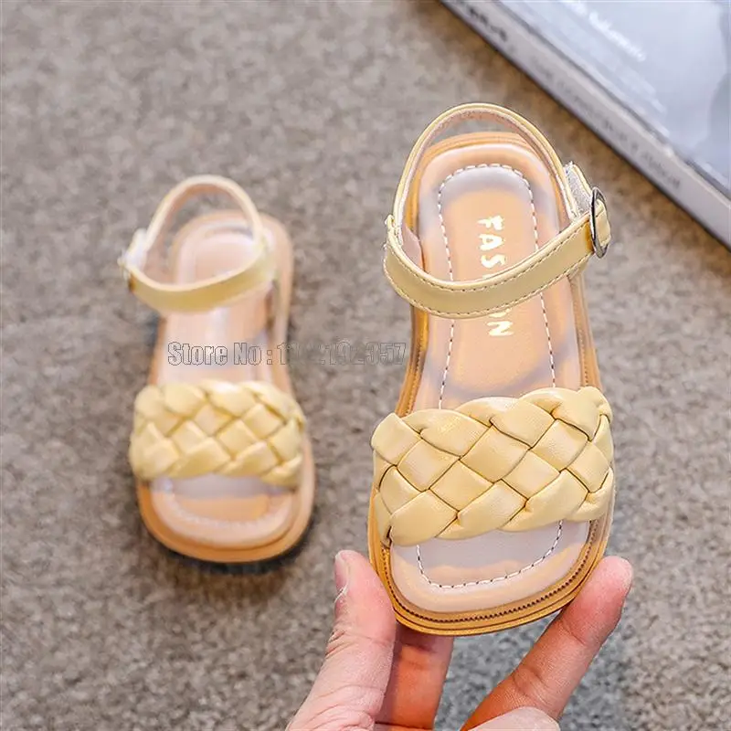 Kinder Sommer Kleinkind Wohnungen Kleine Mädchen Mode Strand Sandalen Prinzessin Kleid Party Weben Weiche Sohle Baby Kleinkind Schuhe