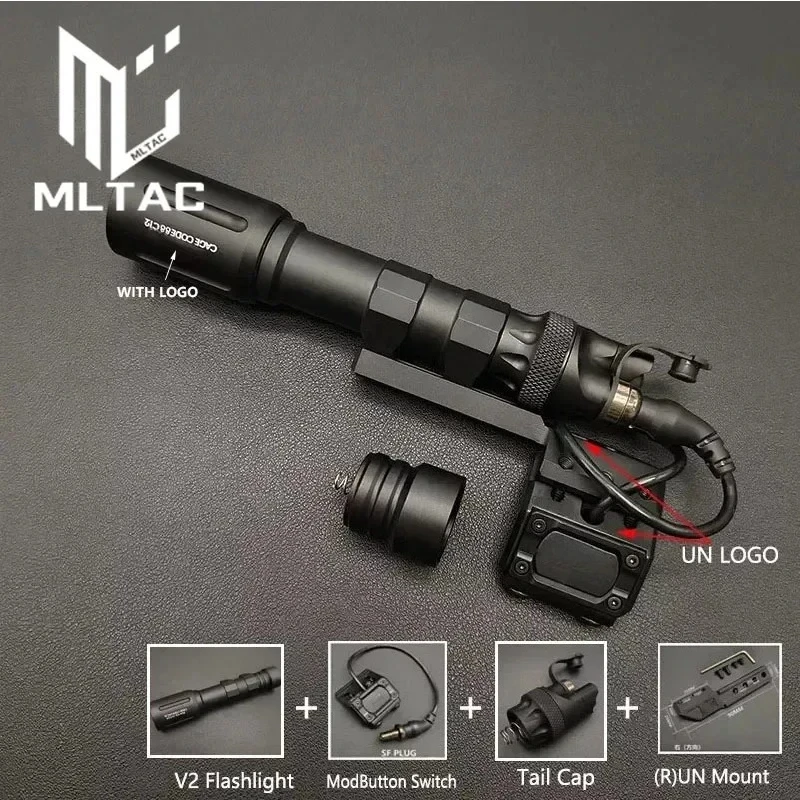 SOTAC Tactical Plhv2 Flashlight 18650 High Power LED 1000LM Airsoft Hunting Scout Light with Pressure Switch