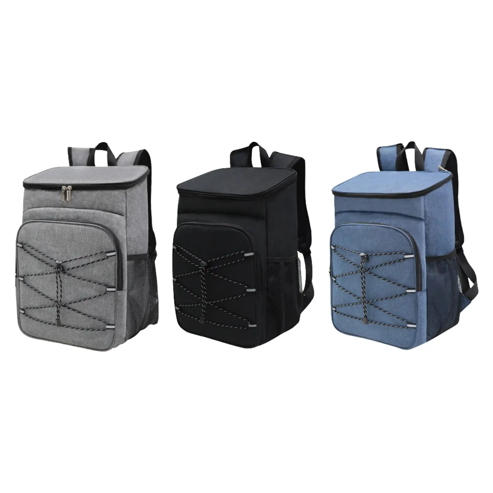 Thermal Bag Large Capacity Bag Mesh Pocket Lightweight Lunch Backpack for Hiking