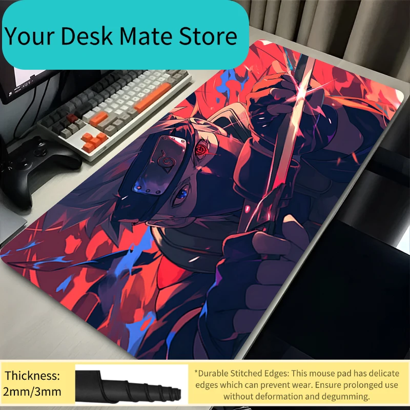 

Mouse Pads Large Gamer Naruto Kakashi Hatake Mouse Pad Computer Notebook Pc Mousepad Carpet Gaming Accessories Keyboard Desk Mat