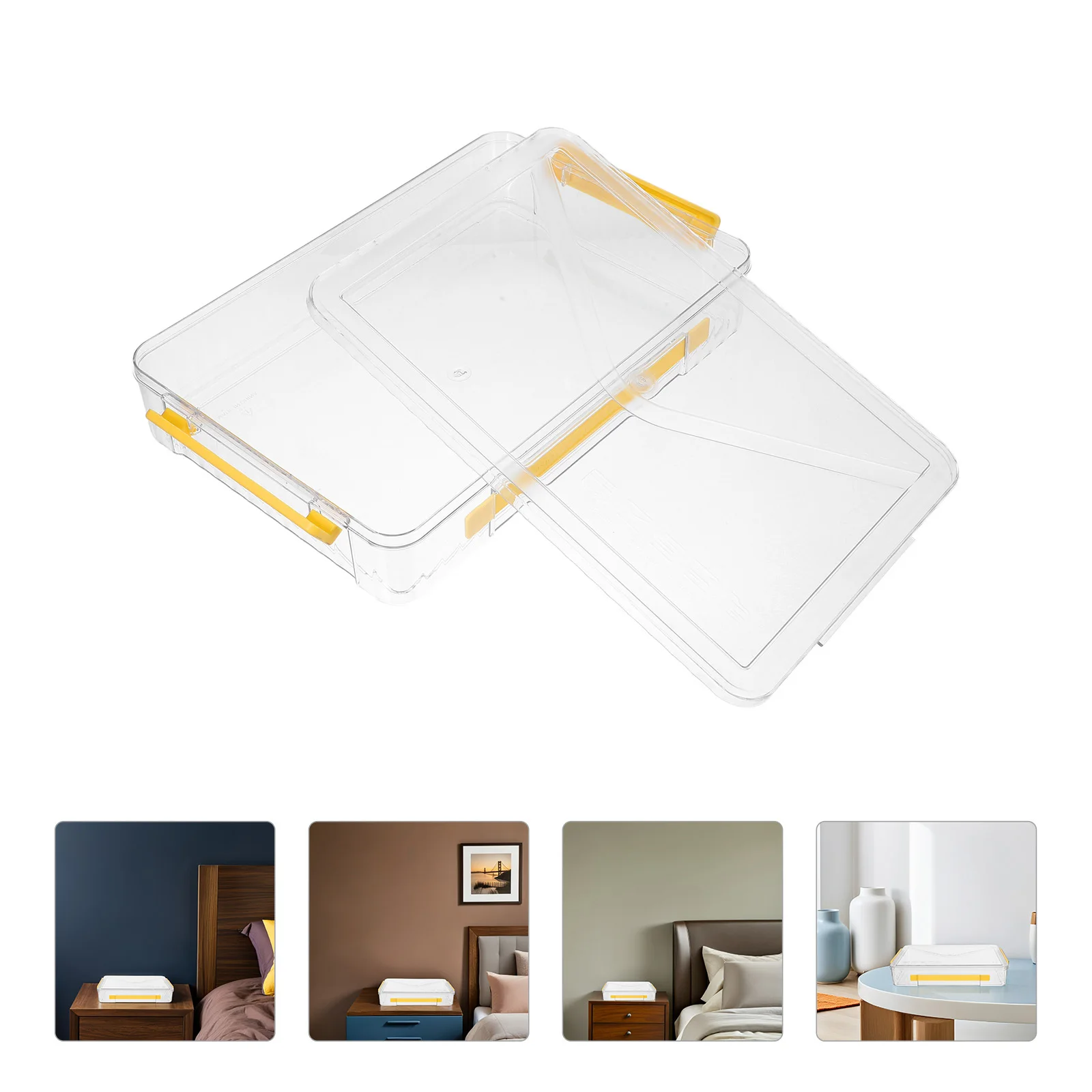 

Clear Pet Card Organizer Box Large Transparent Document Storage Case for Id Cards Driver Licenses Credit Card Holder