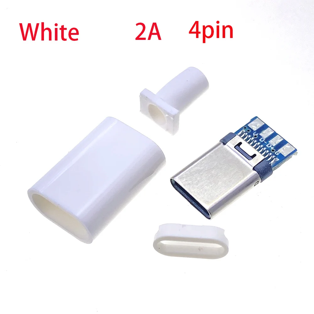 10er-Set Schweißdraht Typ-C USB 3.1 2A Hochstrom-USB 2.0 5A Typ-C USB-Stecker-Teile für DIY-Ladekabel – Detail 6