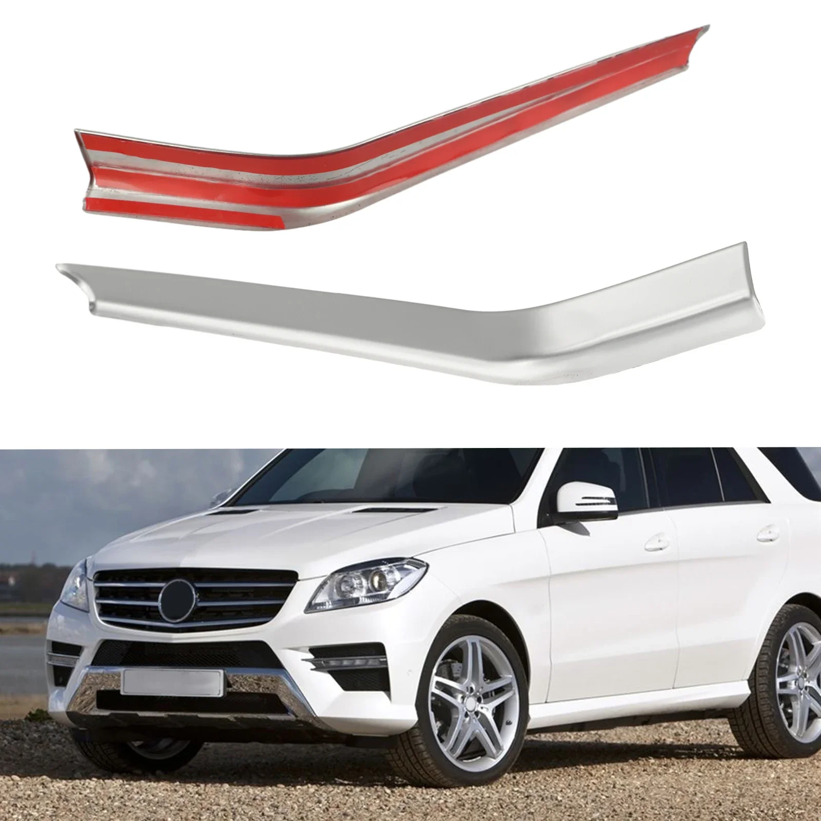 

27) Enhance the overall look of your For Benz ML GLE with Console Water Cup Holder Stripe Cover Trim W166 W292 X166