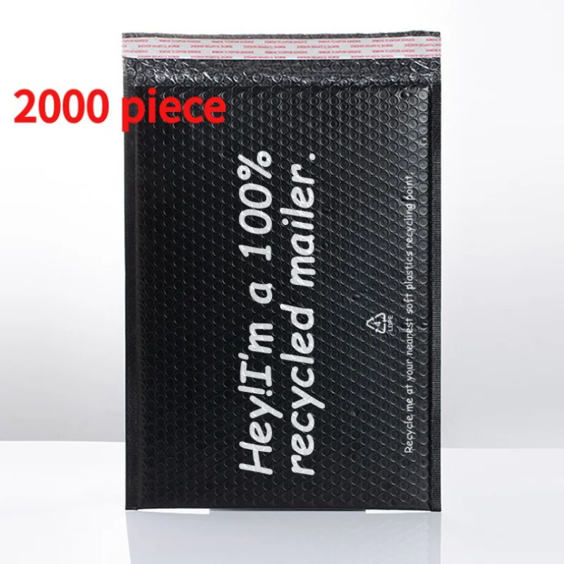 

20 00piece.Custom.Custom Print Logo Good Quality Black Packaging Bag Padded Envelopes Poly Bubble Mailers