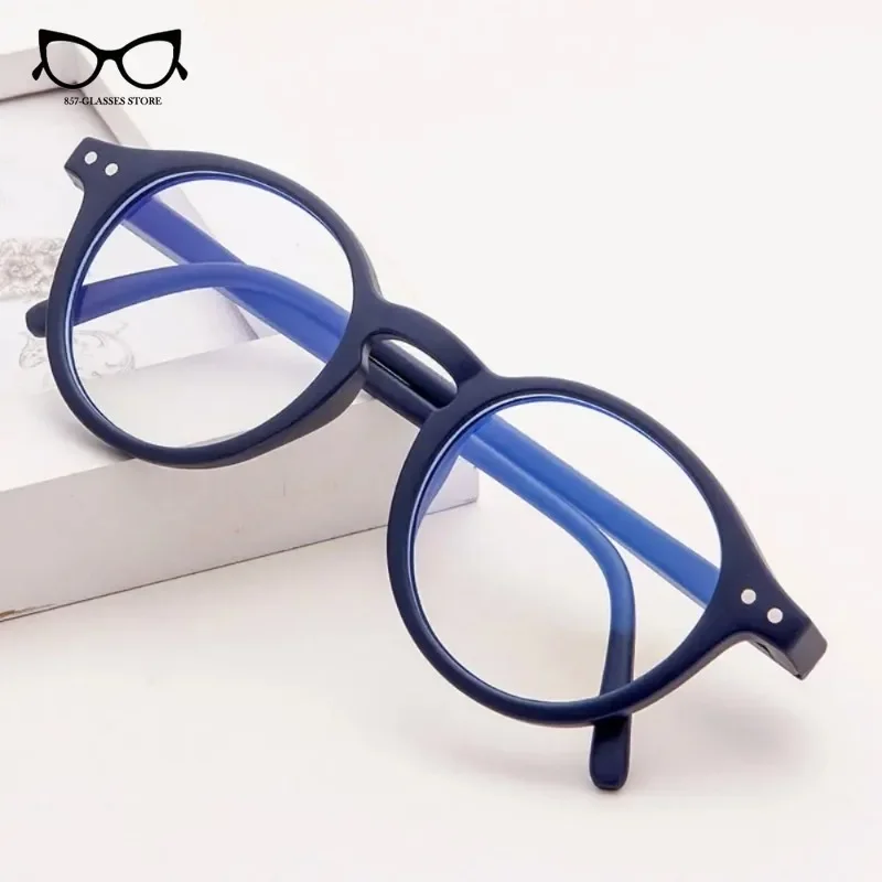 Cute Round Frame Glasses for Children Anti-blue Light Glasses Vintage Computer Eyewear Boys Girls Protection Eyeglasses