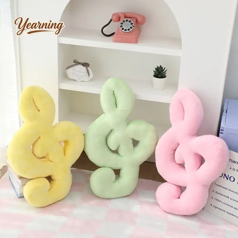 

Creative Dopamine Music Note Plush Pillow Office Nap Sofa Car Travel Cushion Bedroom Decor