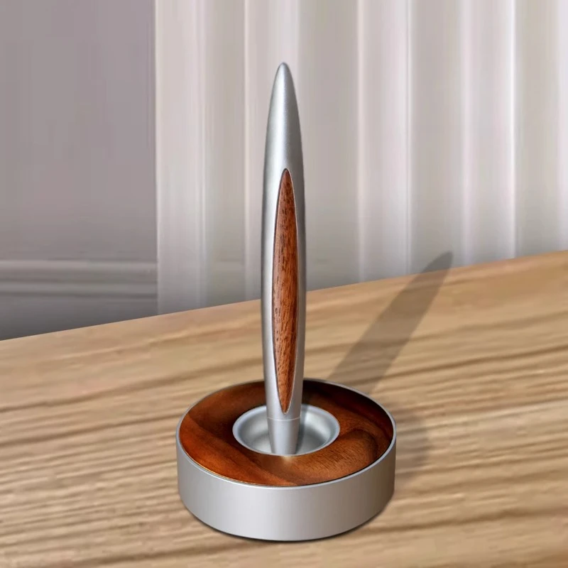 

Magnetic Levitation Sign Pen Walnut Wood Self-Balancing Writing Gifts for Men Custom Engraved Executive Present for Boss/Teacher