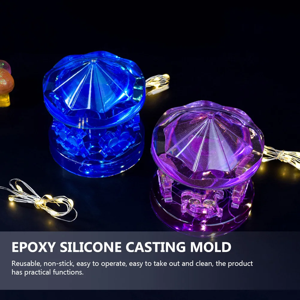 

1Set Silicone Merry-Go-Round Mold DIY Epoxy Casting Mold Kit for Creative Merry-Go-Round Decoration Crafting DIY Silicone Molds