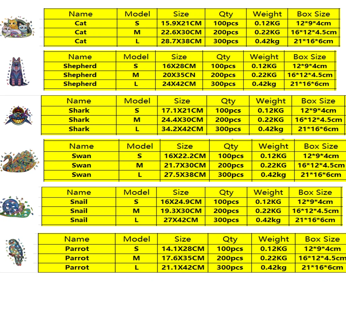 NOWE Fajne Luksusowe Drewniane Puzzle Układanki Zwierzęta Lis Kot Drewniane Puzzle Dla Dorosłych Montessori Zabawki Edukacyjne Gra Planszowa Dla Dzieci Prezent