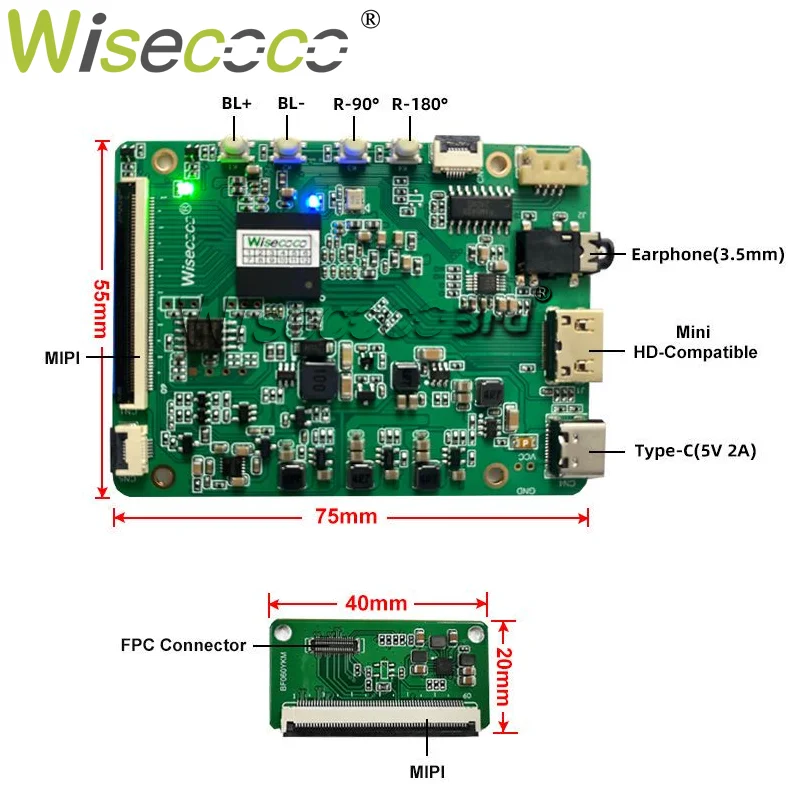 Imagem -05 - Wisecoco-tela Oled Flexível Painel de Tela Dobrável Placa de Motorista Padrão Landscape 2880x1440 2k Ips Am-oled 60hz 6