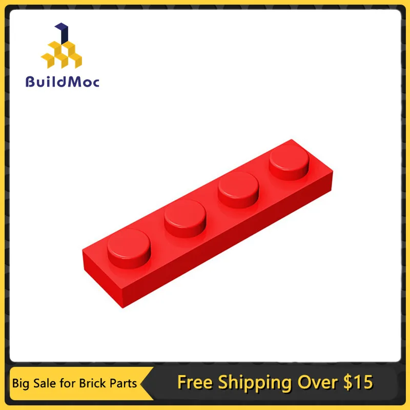 MOC-Placa 1x4 Building Block Part para Crianças, Montagem Compatível, DIY, Tijolo De Construção, Brinquedos De Partículas, Presente De Aniversário,