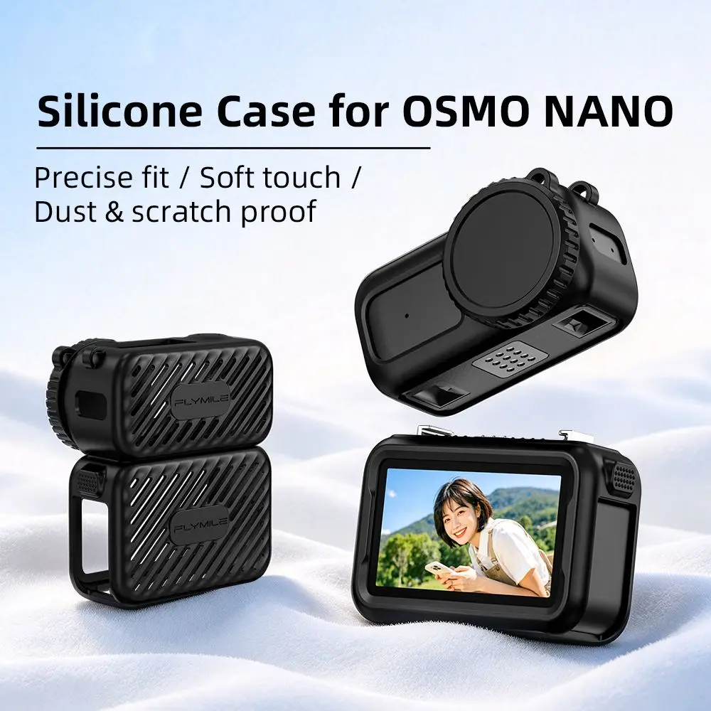Silicone Protective Case Scratch-proof Heat Dissipation Camera Protector Full Coverage Body Cover for DJI Osmo Nano
