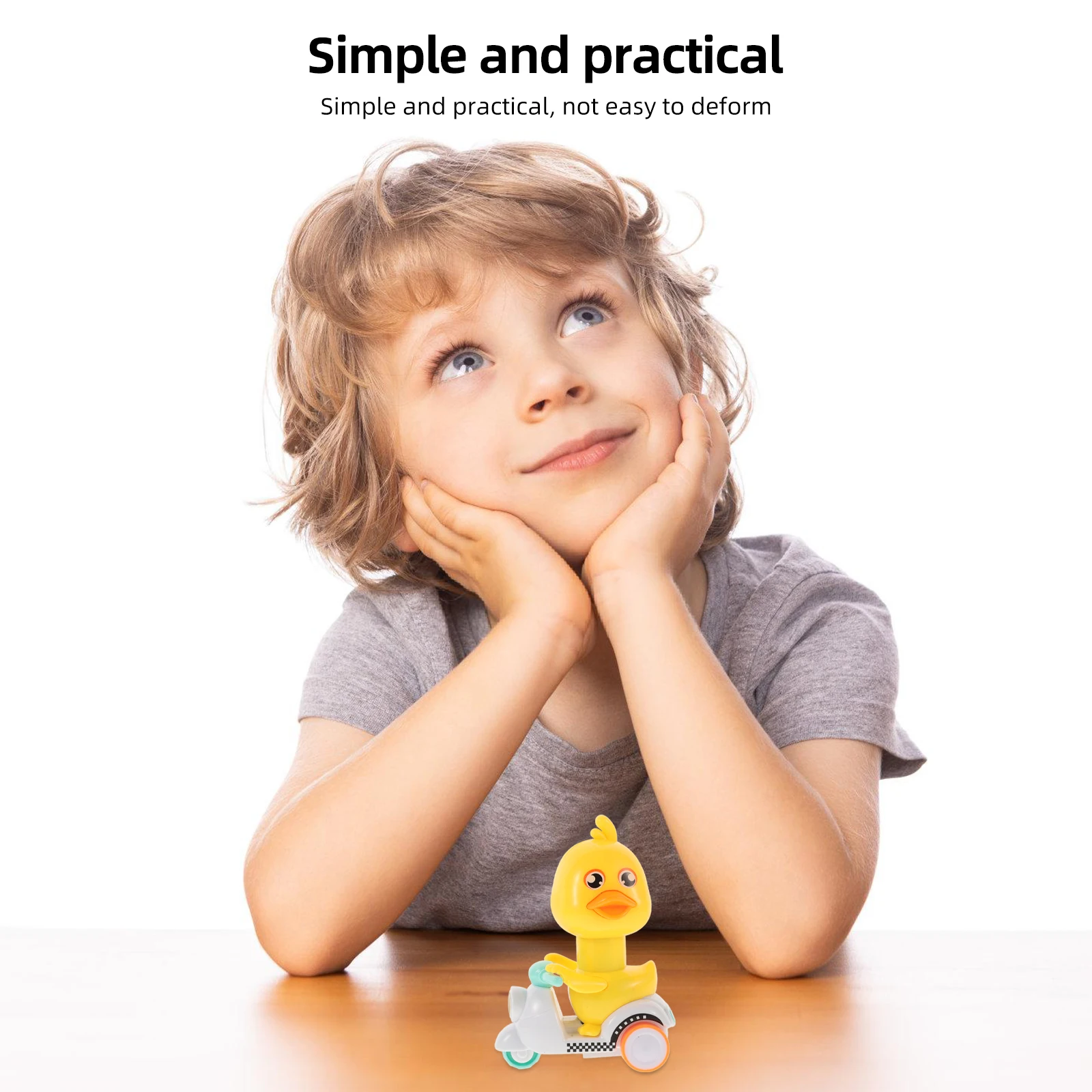 

2 PCS Car Toys Little Yellow Duck Back Power Model Early Learning Pull Mini Pull-Back Kids Educational Blue Baby