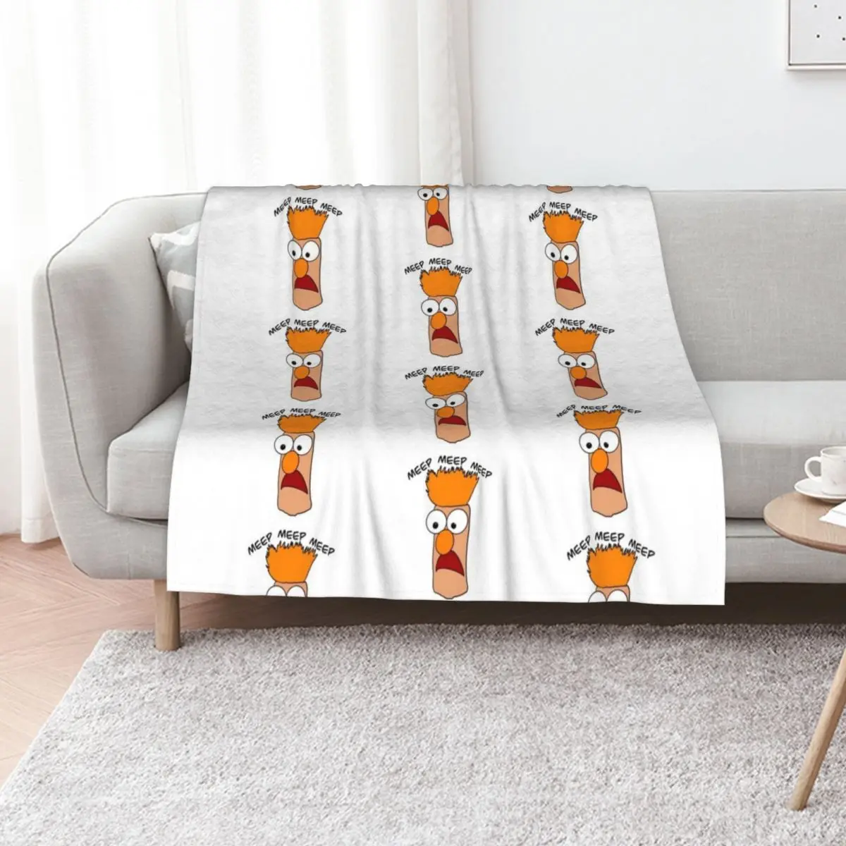 The Muppets - Beaker Meep Meep Meep Throw Blanket Plaid on the sofa Soft Thermal Heavy for sofa For Baby Blankets