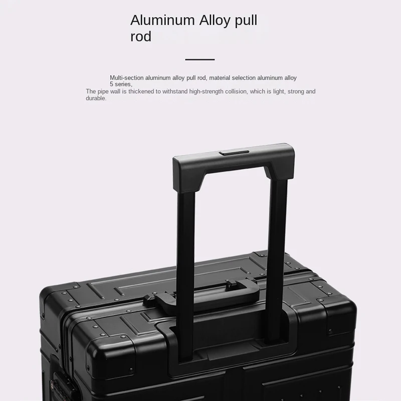 20/24/26/28 Inch Aluminum Suitcase Alloy Trolley Case 30 inch Large Capacity Rolling Luggage Travel Suitcase with Wheels