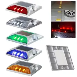 Popular Square High Brightness Ip68 Flashing or Flicker Traffic Marker Light Reflective Aluminum Led Cat Eye Solar Road Stud New