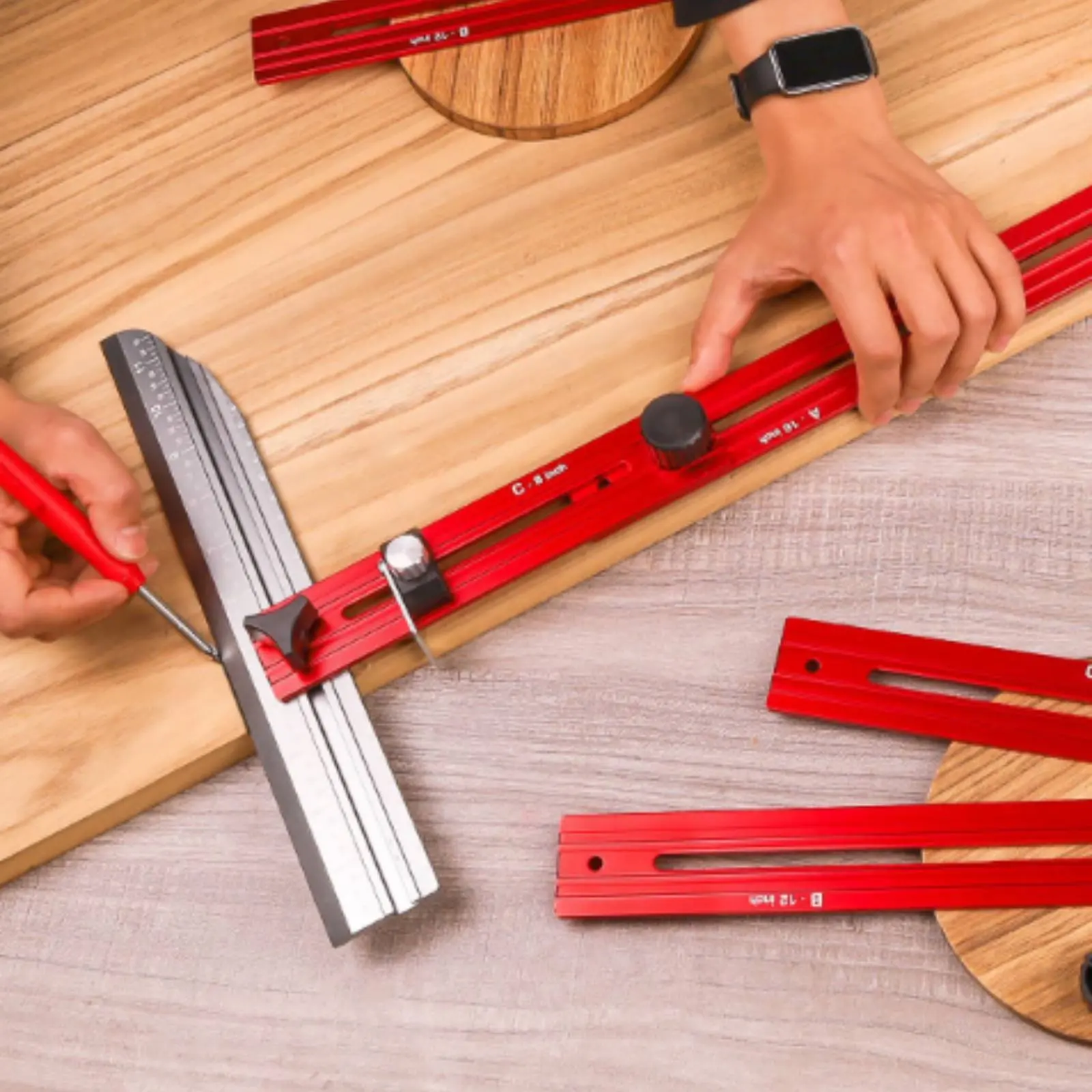 stair-measuring-tool-high-precision-folding-measuring-ruler-stair-step-gauge-multi-function-woodworking-angle-ruler-portable