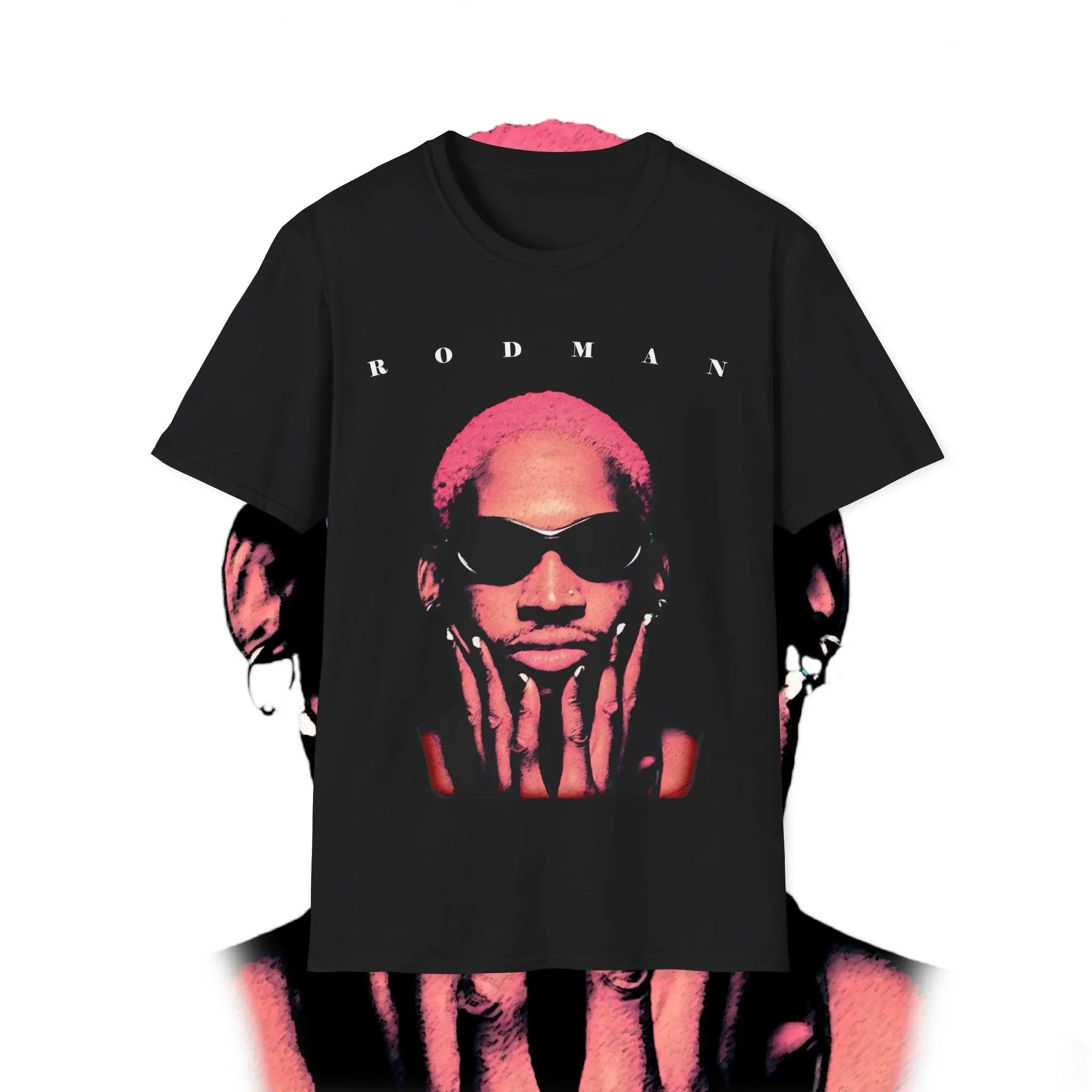 2025-26 الصيف خمر دينيس رودمان الجرافيك 100% القطن المطبوعة مغني الراب الهيب هوب تي شيرت للجنسين النساء الرجال طاقم الرقبة تنفس