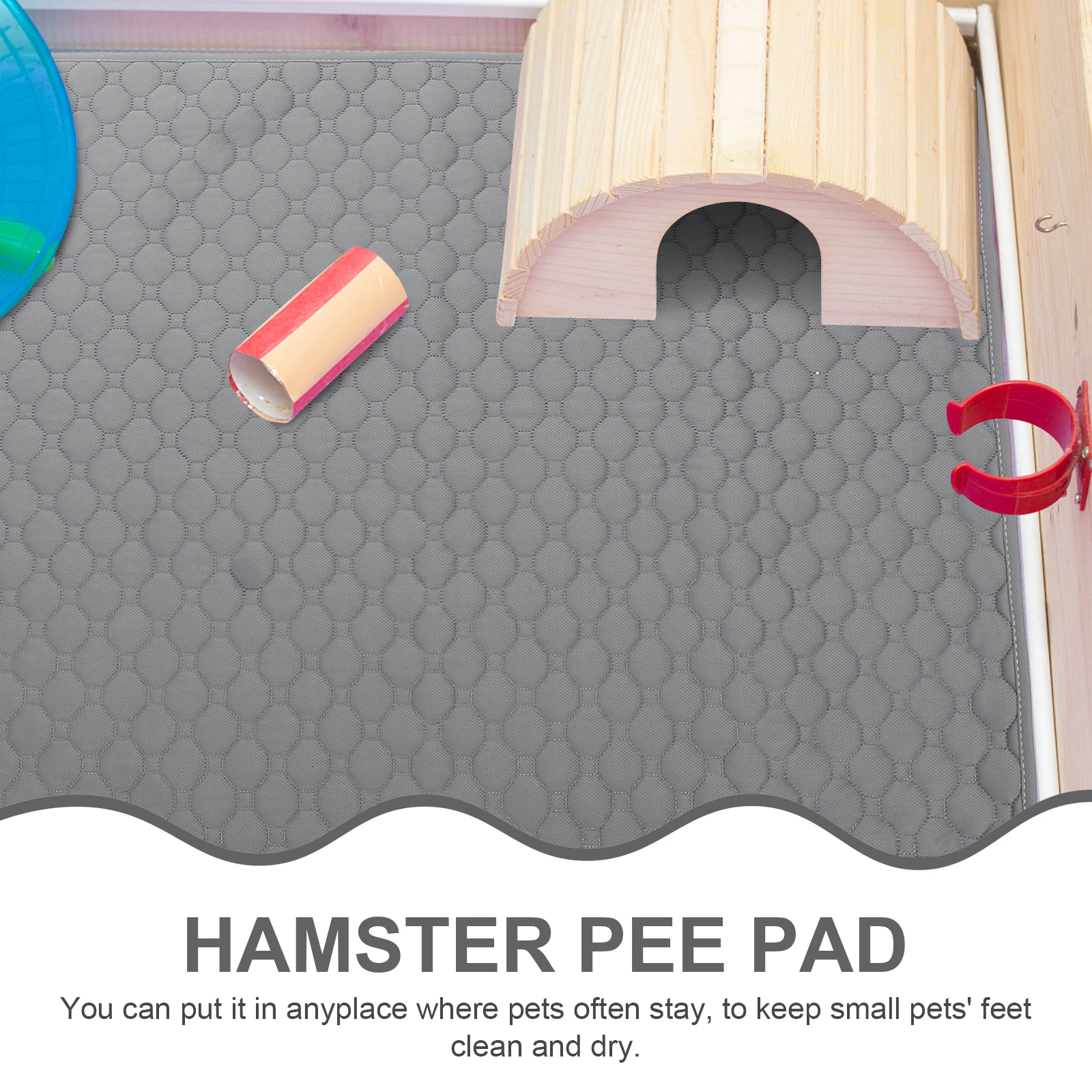 

Pet Cage Liner Washable Reusable Pee Pad for Guinea Pig Hamster Rat Small Animals Training Mat Strong Water Absorption Pet