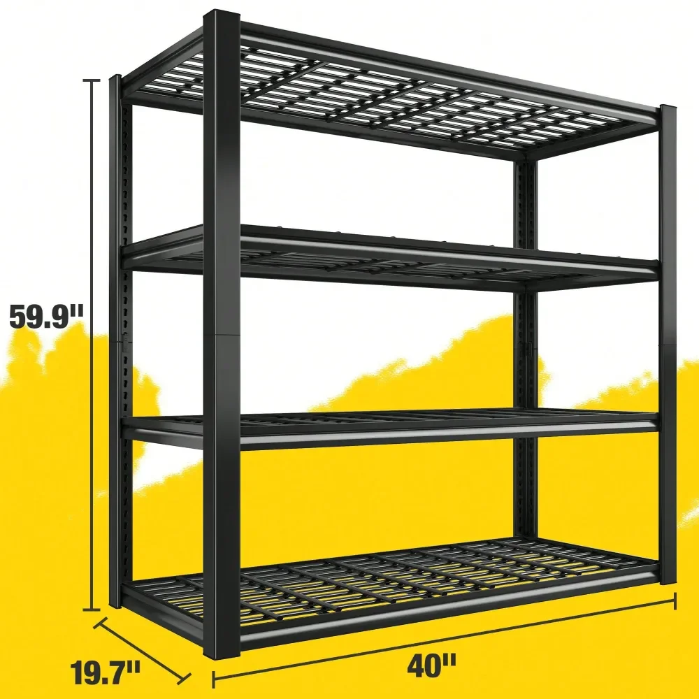 

Garage Shelving Storage Shelf Shelves Garage Storage Shelving Adjustable 4 Tier Metal Shelves, Multifunctional Storage Shelf For