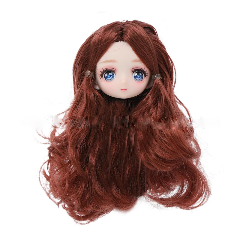 Nieuwe Mode 30Cm Naakt Lichaam Dress Up Pop Hoofd 1/6 Bjd Pop Hoofd Kort Lang Haar Vervanging Hoofd Pop speelgoed Verjaardagscadeau