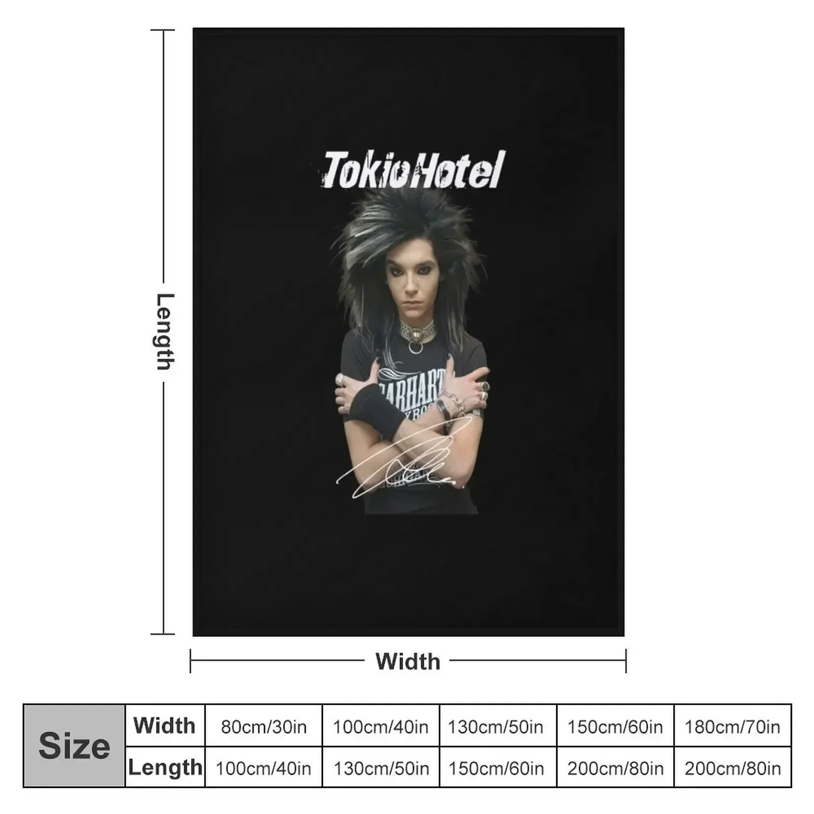 Hot Tokio Hotel Shirt Bill Kaulitz Cotton Throw Blanket Sofa Quilt Picnic Decorative Sofas Shaggy Blankets