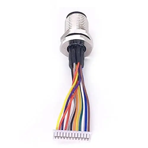 conector-m12-de-12-pinos-para-montagem-em-painel-com-cabo-de-20cm-awg26-de-passo-de-125mm-blindado-para-sinal-e-alimentacao-dc